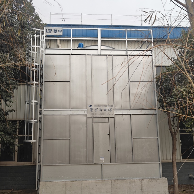 河南南陽菱宇雙層方形橫流式鋼板冷卻塔安裝完成
